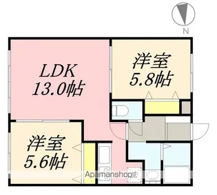 ピュアパレス海岸町(ピュアパレスカイガンチョウ)【3階】の間取り