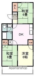コーポMⅢ【202号室】の間取り