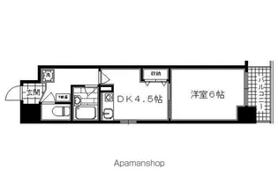 エスリード四条河原町【1401号室】の間取り