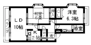 愛知県名古屋市守山区大森1丁目【マンション】の間取り