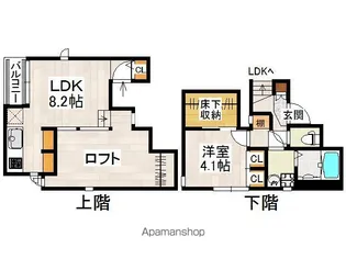 CB千鳥フィオーレ【103号室号室】の間取り