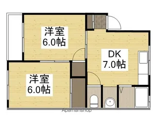 コーポチェリー【2階】の間取り