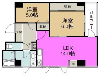 ロベリア弐番館【9階】の間取り