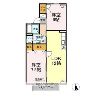 セジュール福光【2階】の間取り