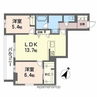 シャーメゾン上大利レジデンス【3階】の間取り
