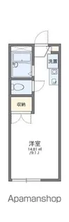 レオパレスプラージュ【206号室】の間取り