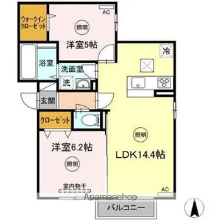 プランドール【1階】の間取り