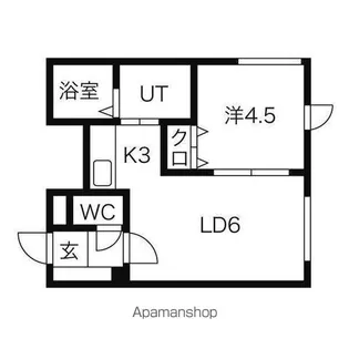 ブランノワール湖水【4階】の間取り