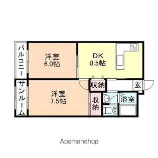 エクメーネ開【3階】の間取り