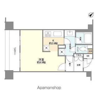 アルス桜木町エレンシア【8階】の間取り
