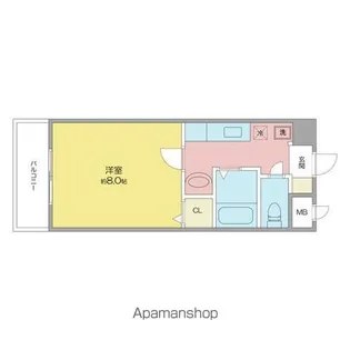 ミッドスクエア豊田【202号室】の間取り