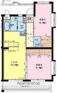 オーシャンハイツ参番館【502号室】の間取り