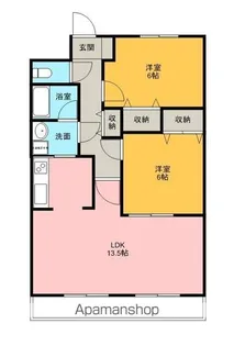 ヒルサイド露越【5階】の間取り