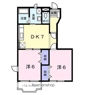 ソル ラング弐番館【1階】の間取り