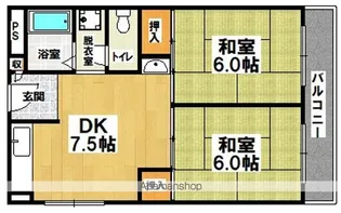 プレンティハイツ綾園【301号室】の間取り