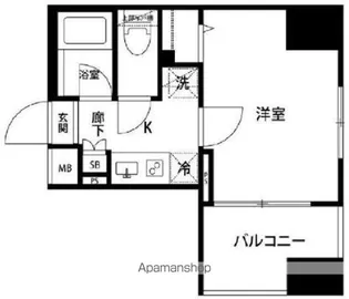 ルクレ錦糸町【10階】の間取り