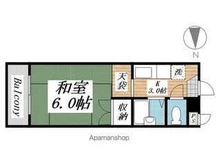 1Kの間取り画像