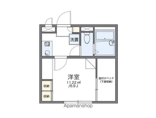 レオパレスノース ナダ【101号室】の間取り