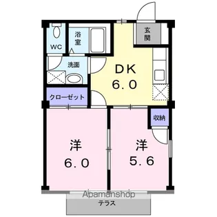 スカイハイツ【1階】の間取り