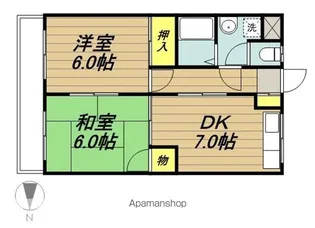 クリスティガーデン【2階】の間取り