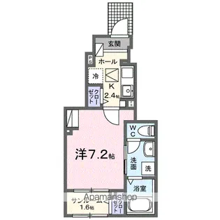 エスペランサ 俊【102号室】の間取り