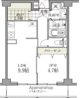 白金台マンション【602号室】の間取り