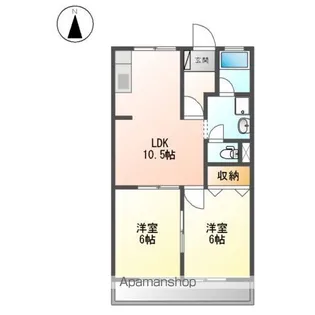 エポックハイムけんせいD【1階】の間取り