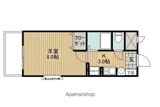 クレール・ルリ【105号室】の間取り