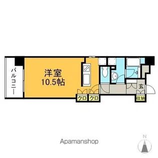 大手門フラット【9階】の間取り