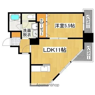 プランタン加治屋町【5階】の間取り