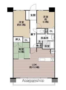 ライオンズ呉グランフォート【1204号室】の間取り