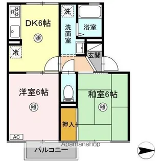 セジュール稲葉 AB【1階】の間取り