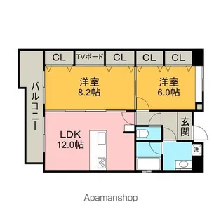 C.P.PURE1608【902号室】の間取り