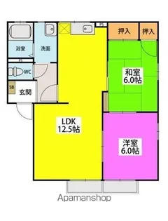 グリーンコートI【C-202号室】の間取り