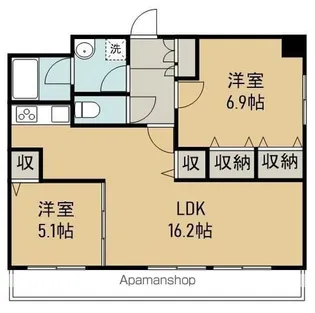 グランジュールマンション高砂駅前【703号室】の間取り