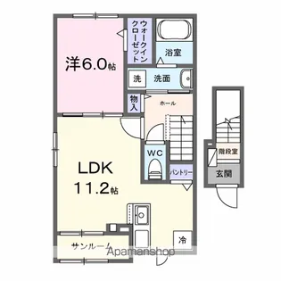 ウィブリーハイツ【2階】の間取り