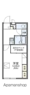 レオパレス愛子【204号室】の間取り