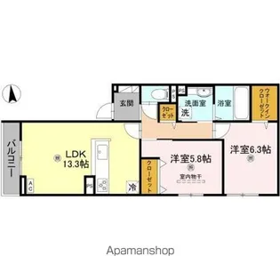 ORCHIDEA 大鳥【305号室】の間取り