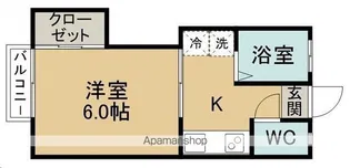 セレーナ北仙台【203号室】の間取り