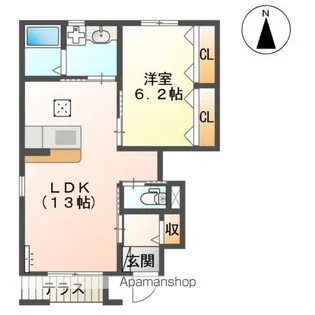 シャトー リバティー【1階】の間取り