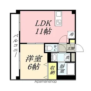 ミモザヒルズ南方【5階】の間取り