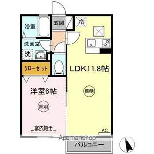 リビングタウン伏石Ⅱ【1階】の間取り