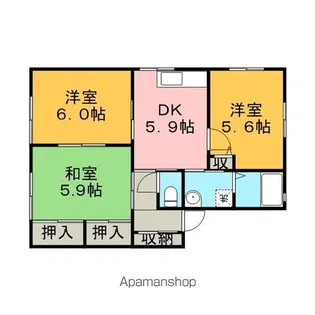 メジンKⅡ【B101.号室】の間取り