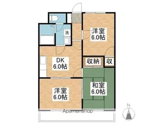 ダイトセゾンマンションⅡ【302号室】の間取り
