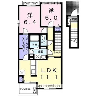 エストレーラⅢ B【2階】の間取り