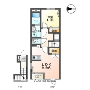 仲間町アパートB棟【207号室】の間取り