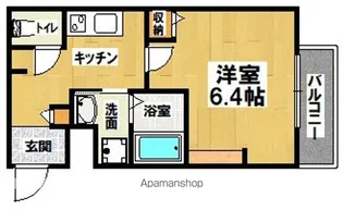 エヌエムスワサントヌフサウス【2C号室】の間取り