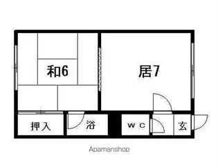 リバティハイツ【1A号室】の間取り
