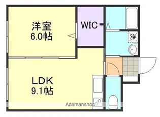 シャトーピエーシャン【2階】の間取り