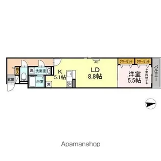 DーROOMS三百人町【2階】の間取り